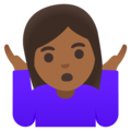 Woman Shrugging Emoji Google