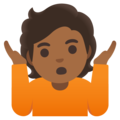 Person Shrugging Emoji Google