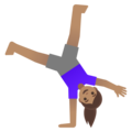 Woman Cartwheeling Emoji Google