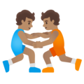 People Wrestling Emoji Google