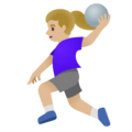 Woman Playing Handball Emoji Google