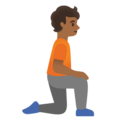 Person Kneeling Facing Right Emoji Google