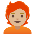 Person Red Hair Emoji Google