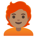 Person Red Hair Emoji Google