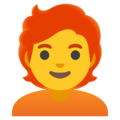 Person Red Hair Emoji Google