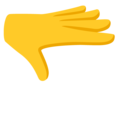 Palm Down Hand Emoji Google