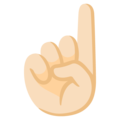 Index Pointing Up Emoji Google