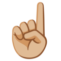 Index Pointing Up Emoji Google