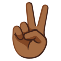 Victory Hand Emoji Google
