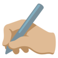 Writing Hand Emoji Google