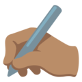 Writing Hand Emoji Google