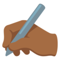 Writing Hand Emoji Google