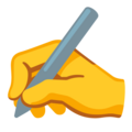 Writing Hand Emoji Google