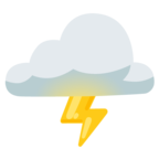 Cloud With Lightning Emoji Google