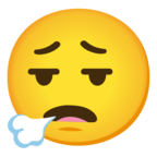 Face Exhaling Emoji Google