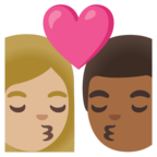 Kiss Woman Man Emoji Google