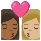 Kiss Woman Woman Emoji Google