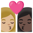 Kiss Woman Woman Emoji Google