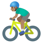 Man Biking Emoji Google