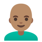 Man Bald Emoji Google