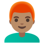 Man Red Hair Emoji Google
