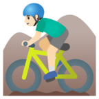 Man Mountain Biking Emoji Google