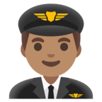 Man Pilot Emoji Google