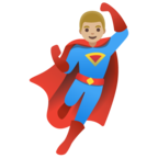 Man Superhero Emoji Google