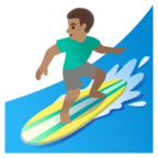 Man Surfing Emoji Google