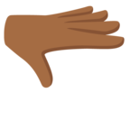Palm Down Hand Emoji Google