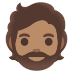 Person Beard Emoji Google