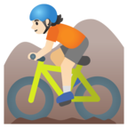 Person Mountain Biking Emoji Google