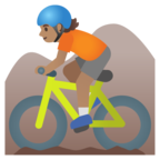 Person Mountain Biking Emoji Google