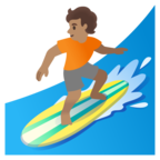 Person Surfing Emoji Google