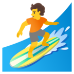 Person Surfing Emoji Google