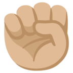 Raised Fist Emoji Google