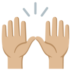 Raising Hands Emoji Google
