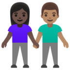 Woman And Man Holding Hands Emoji Google