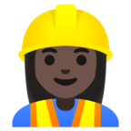 Woman Construction Worker Emoji Google
