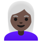 Woman White Hair Emoji Google