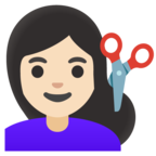 Woman Getting Haircut Emoji Google