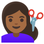 Woman Getting Haircut Emoji Google