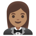 Woman In Tuxedo Emoji Google