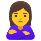 Woman Pouting Emoji Google