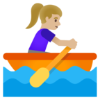 Woman Rowing Boat Emoji Google