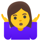 Woman Shrugging Emoji Google