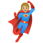 Woman Superhero Emoji Google