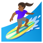 Woman Surfing Emoji Google