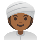 Woman Wearing Turban Emoji Google