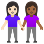 Women Holding Hands Emoji Google